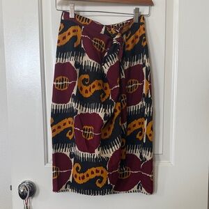 Adrienne Vittadini Silk Wrap Skirt